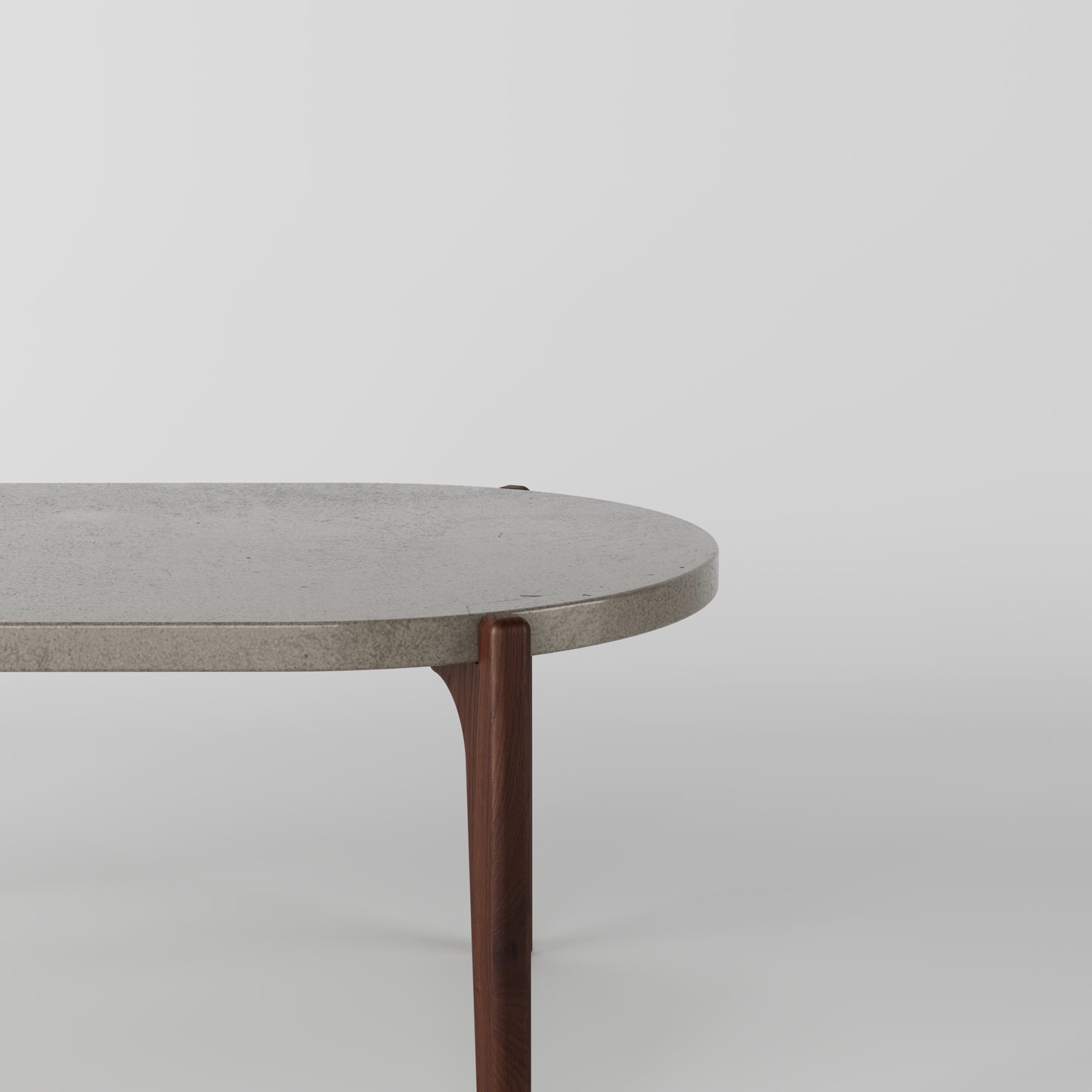EERO Oval Concrete Coffee Table // RUNDEN Collection