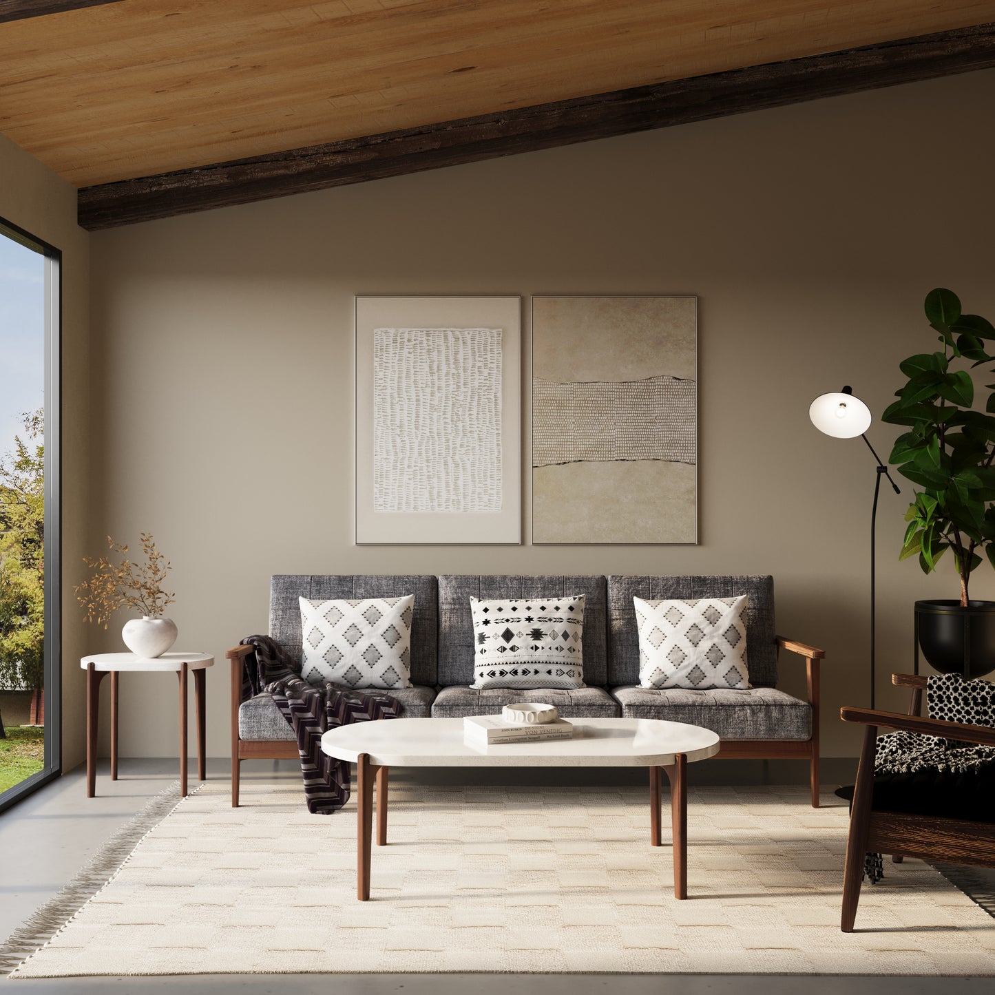 EERO Oval Concrete Coffee Table // RUNDEN Collection