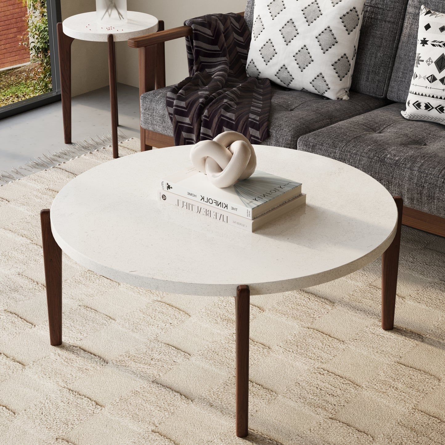 ENZO Round Concrete Coffee Table // RUNDEN Collection