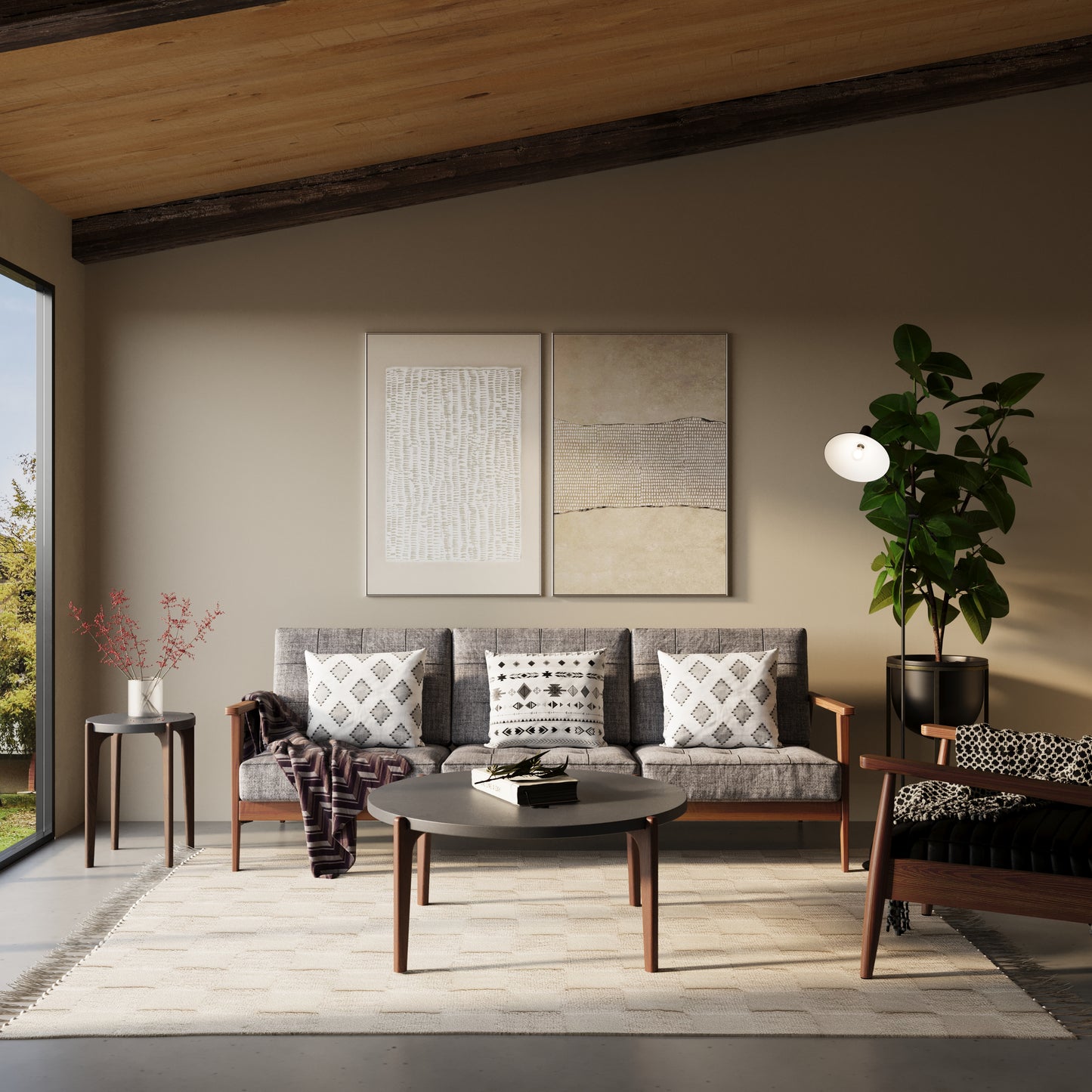 ENZO Round Concrete Coffee Table // RUNDEN Collection