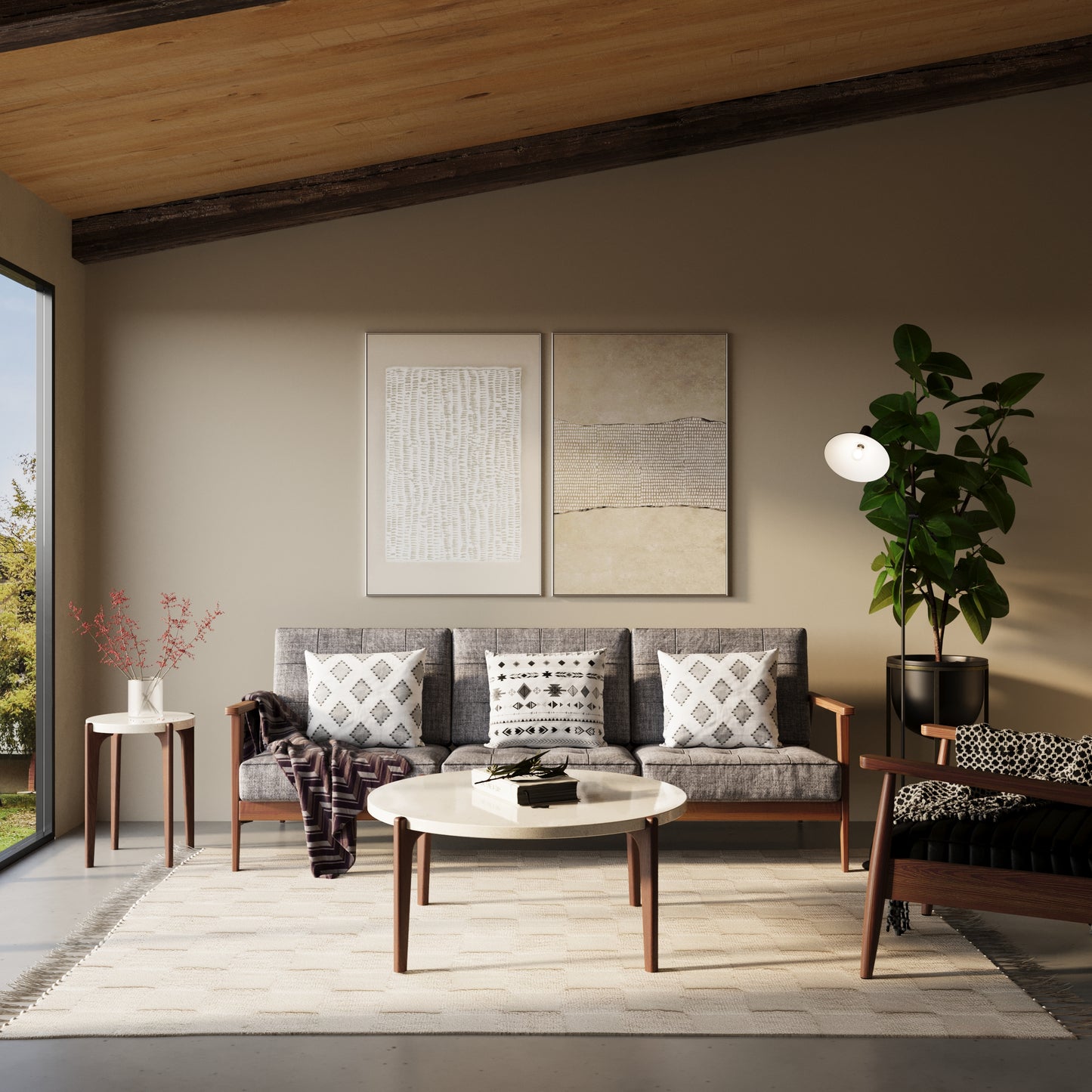 ENZO Round Concrete Coffee Table // RUNDEN Collection