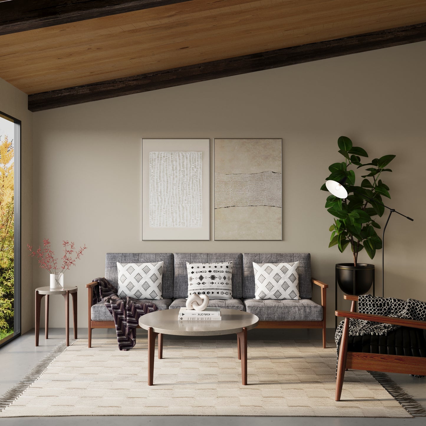 ENZO Round Concrete Coffee Table // RUNDEN Collection