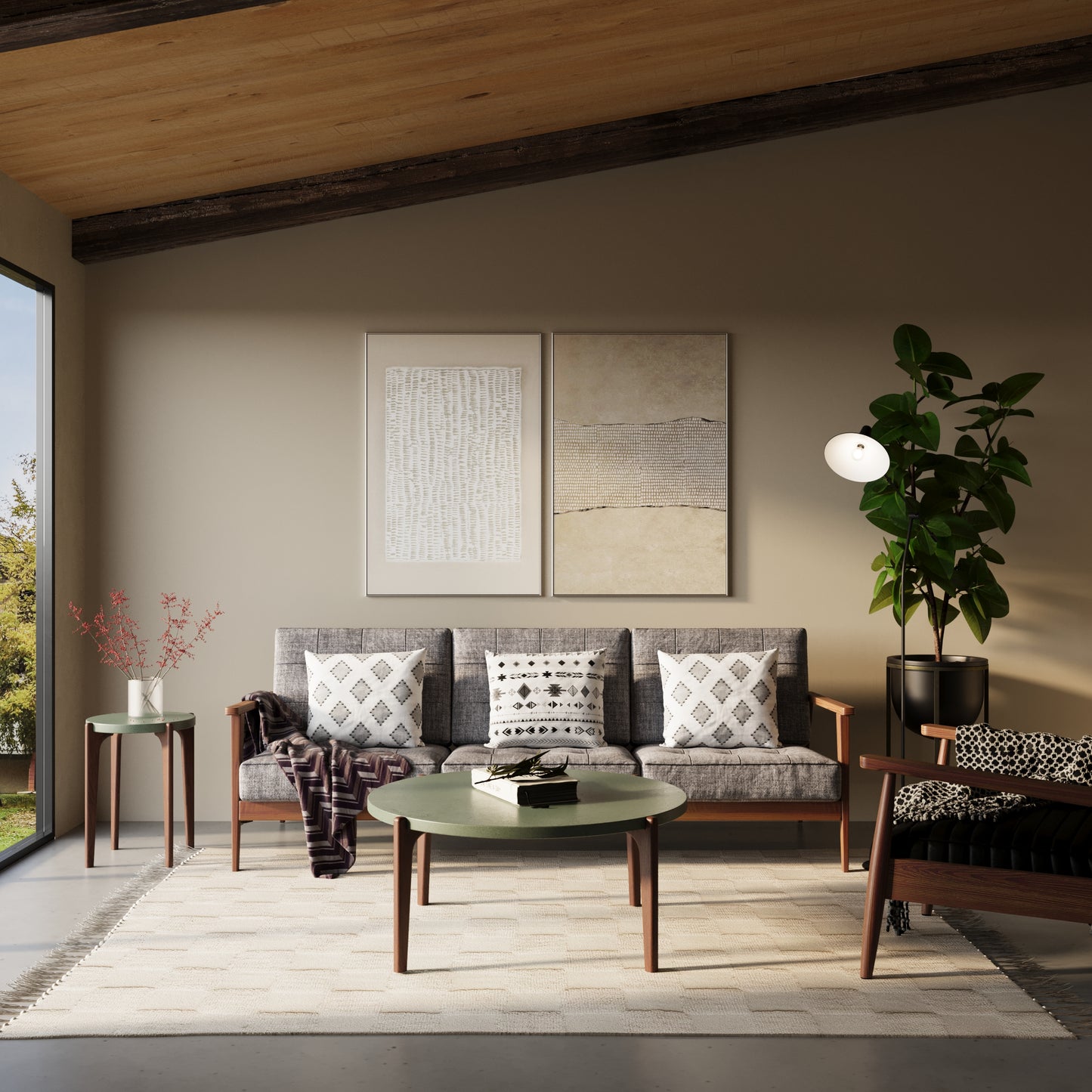 ENZO Round Concrete Coffee Table // RUNDEN Collection