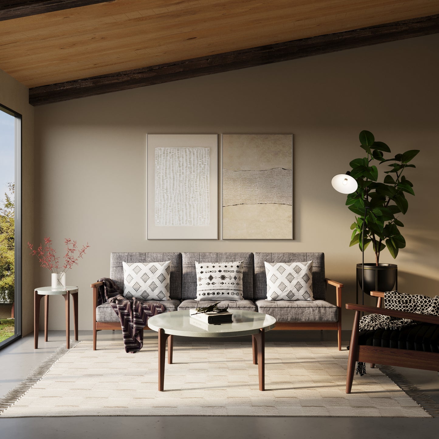 ENZO Round Concrete Coffee Table // RUNDEN Collection