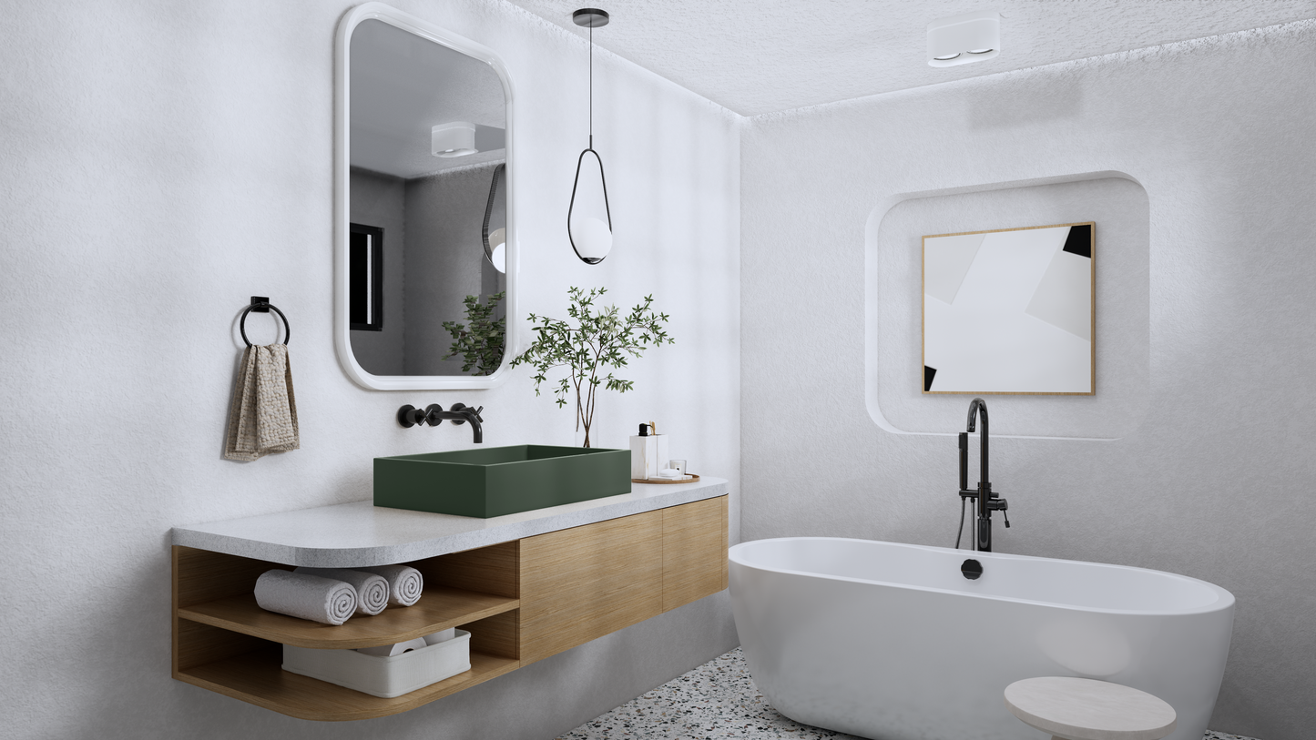 LEO Rectangle Vessel Sink // ZEITLOS Collection
