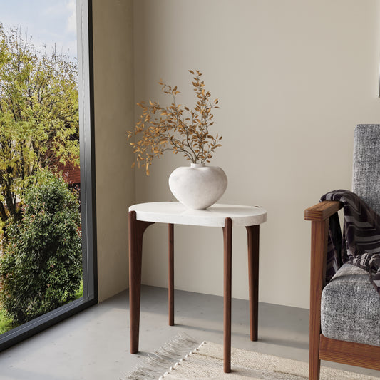 MILO Oval Concrete Side Table // RUNDEN Collection