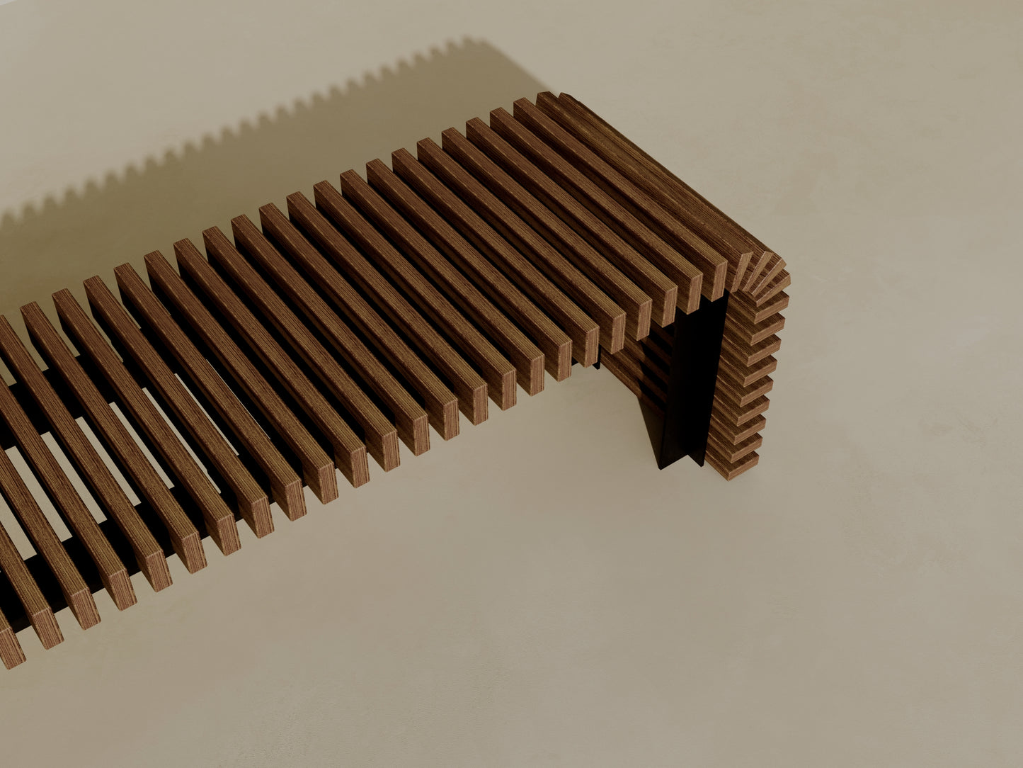 ATLAS Outdoor Modular Wood Bench // TEIL Collection