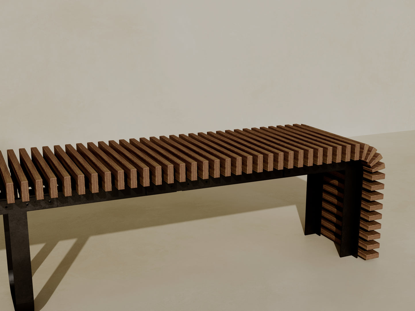 ATLAS Outdoor Modular Wood Bench // TEIL Collection
