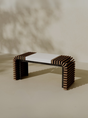 EZRA Outdoor Modular Coffee Table/Bench // TEIL Collection
