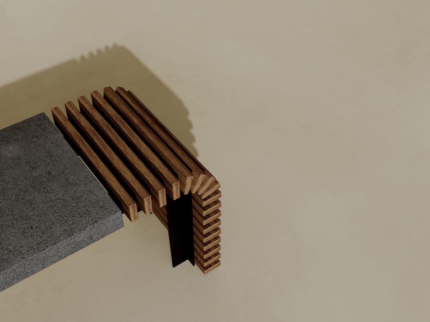 EZRA Outdoor Modular Coffee Table/Bench // TEIL Collection