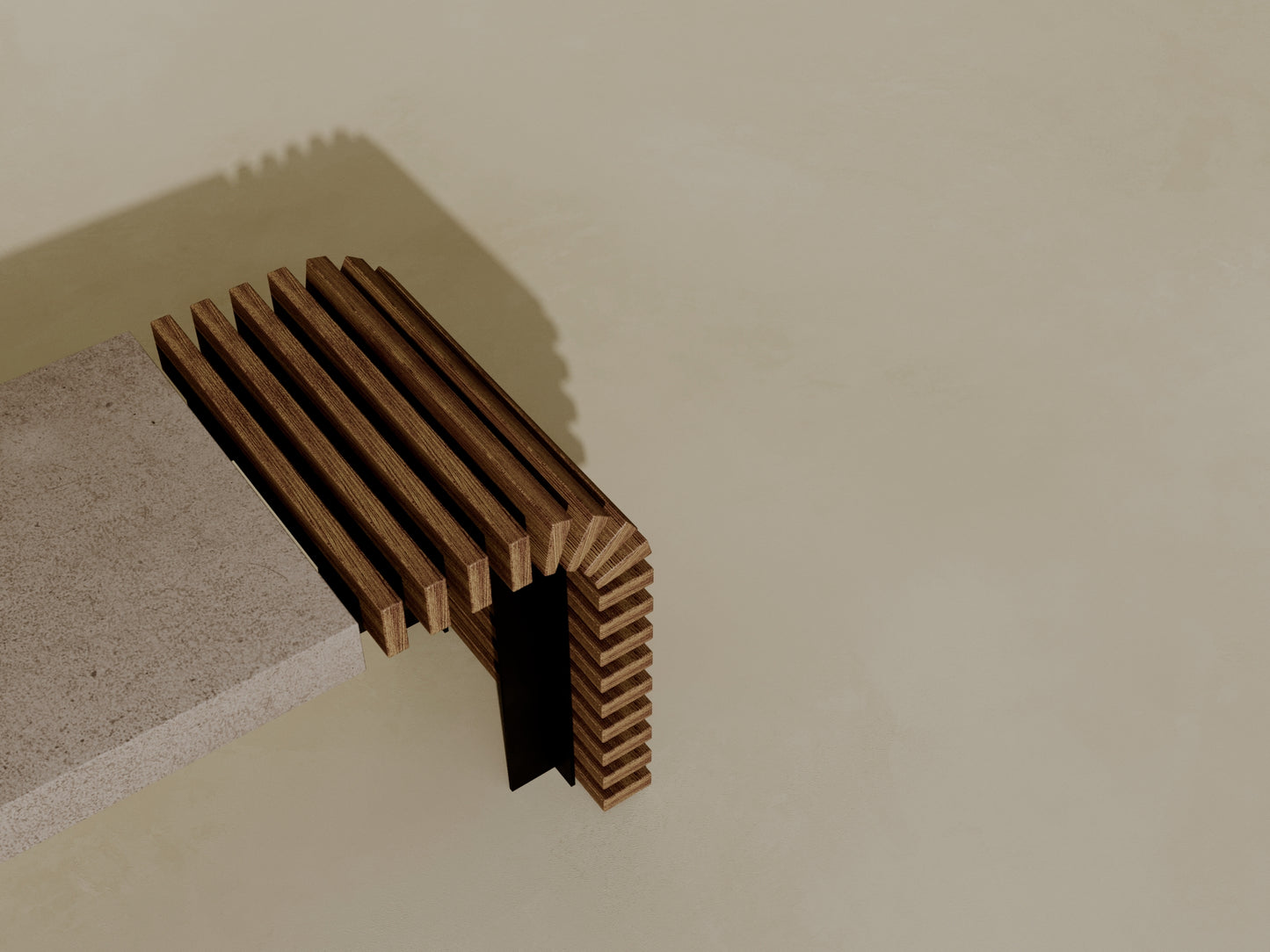 EZRA Outdoor Modular Coffee Table/Bench // TEIL Collection