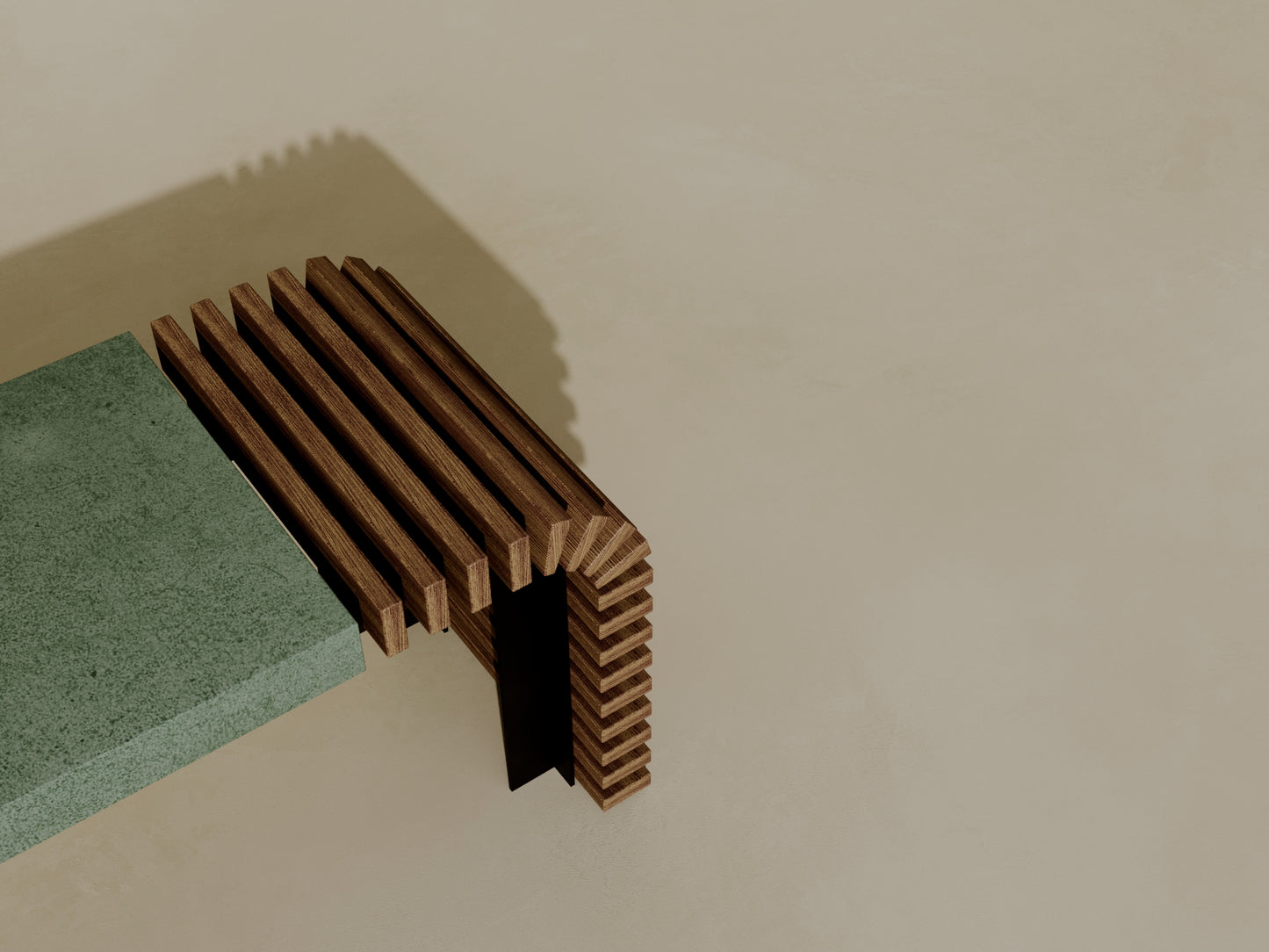 EZRA Outdoor Modular Coffee Table/Bench // TEIL Collection