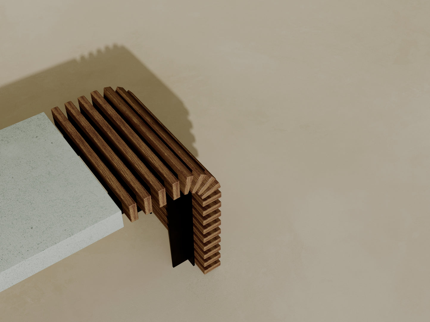 EZRA Outdoor Modular Coffee Table/Bench // TEIL Collection