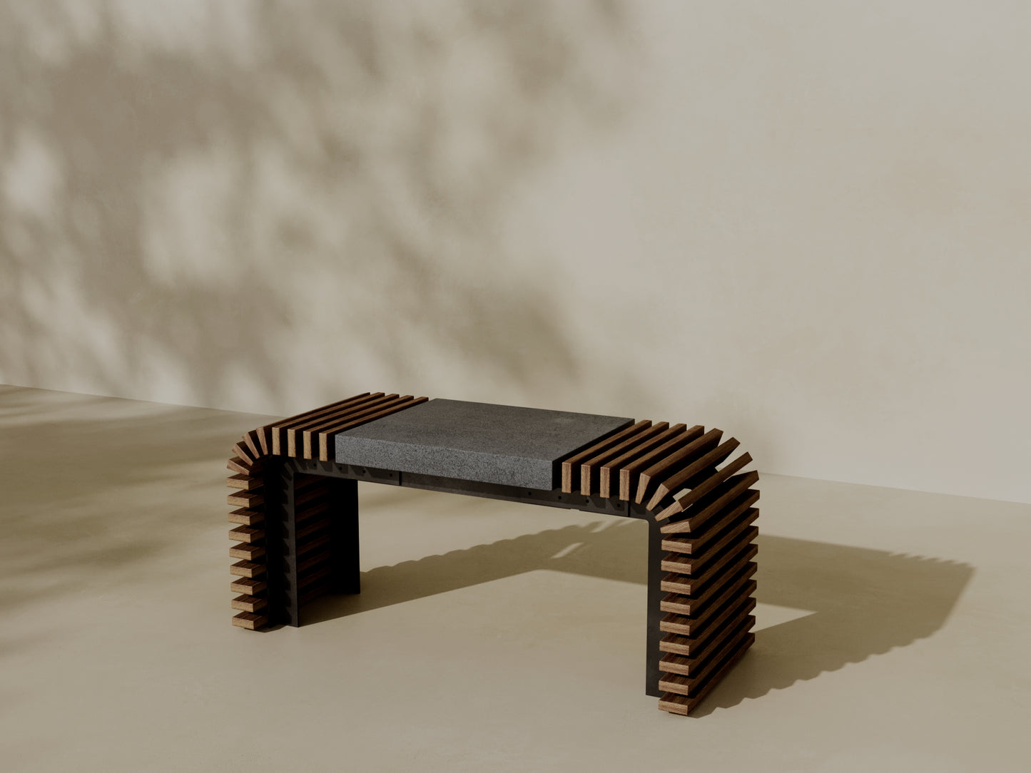 EZRA Outdoor Modular Coffee Table/Bench // TEIL Collection