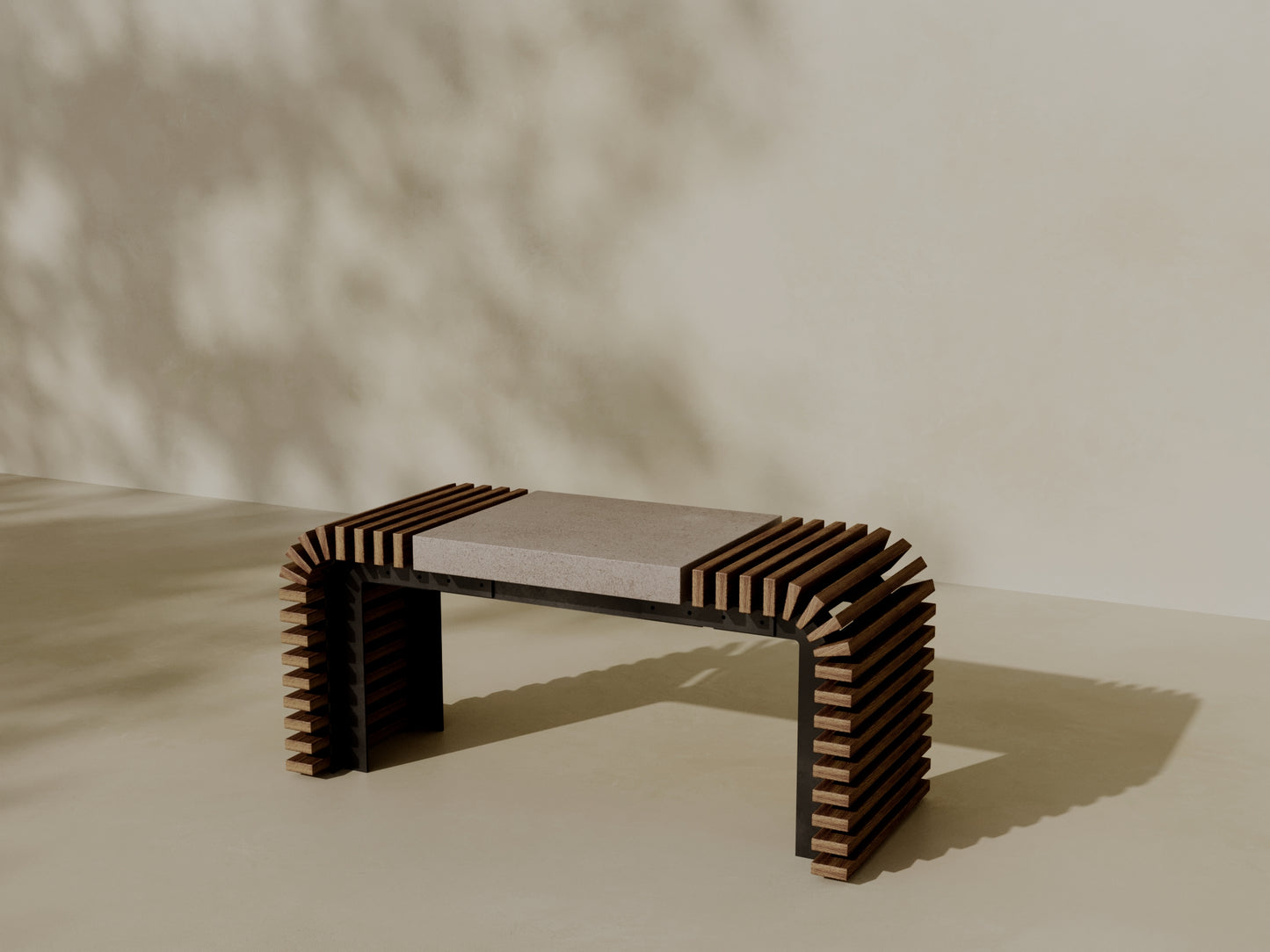 EZRA Outdoor Modular Coffee Table/Bench // TEIL Collection