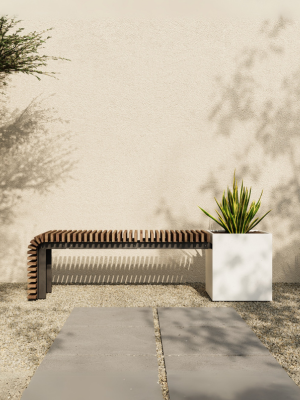 FLORA Outdoor Modular Bench with Planter // TEIL Collection