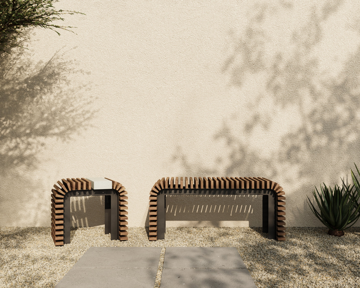 ZIN Outdoor Modular Asymmetric Side Table // TEIL Collection
