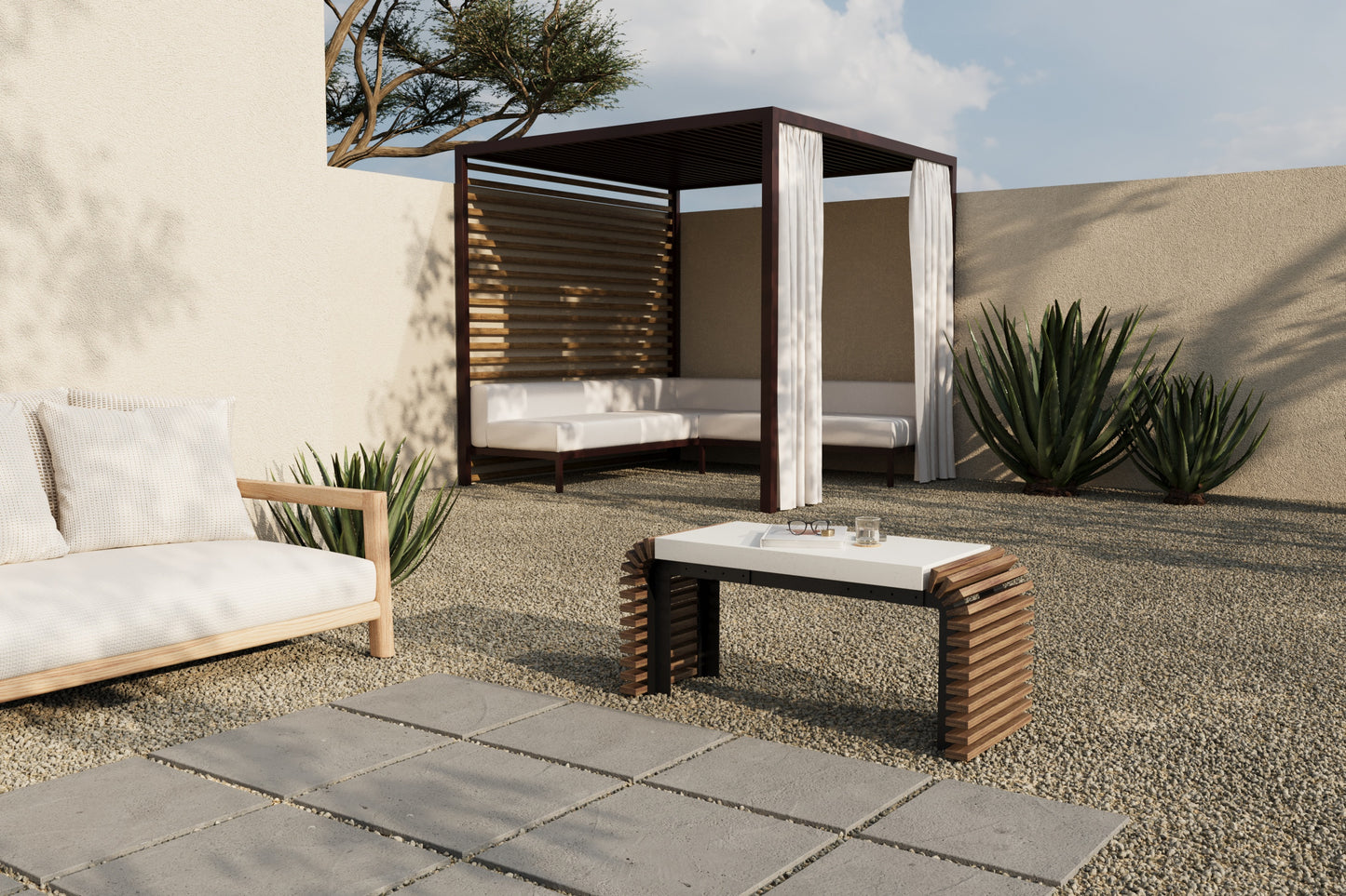 MAX Outdoor Modular Coffee Table/Bench // TEIL Collection
