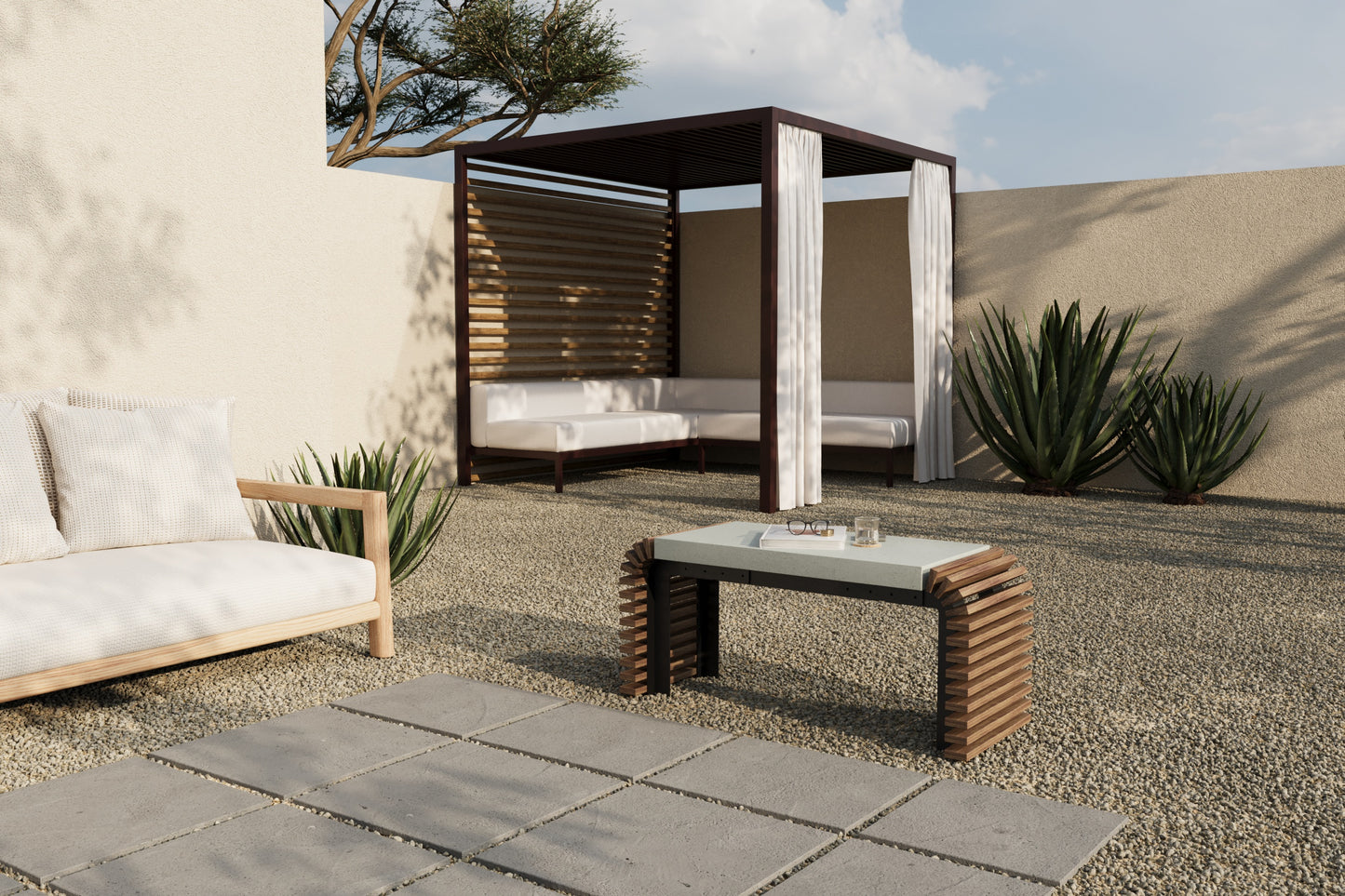 MAX Outdoor Modular Coffee Table/Bench // TEIL Collection