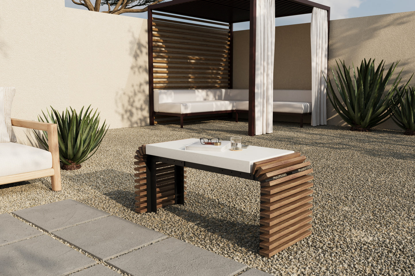 MAX Outdoor Modular Coffee Table/Bench // TEIL Collection
