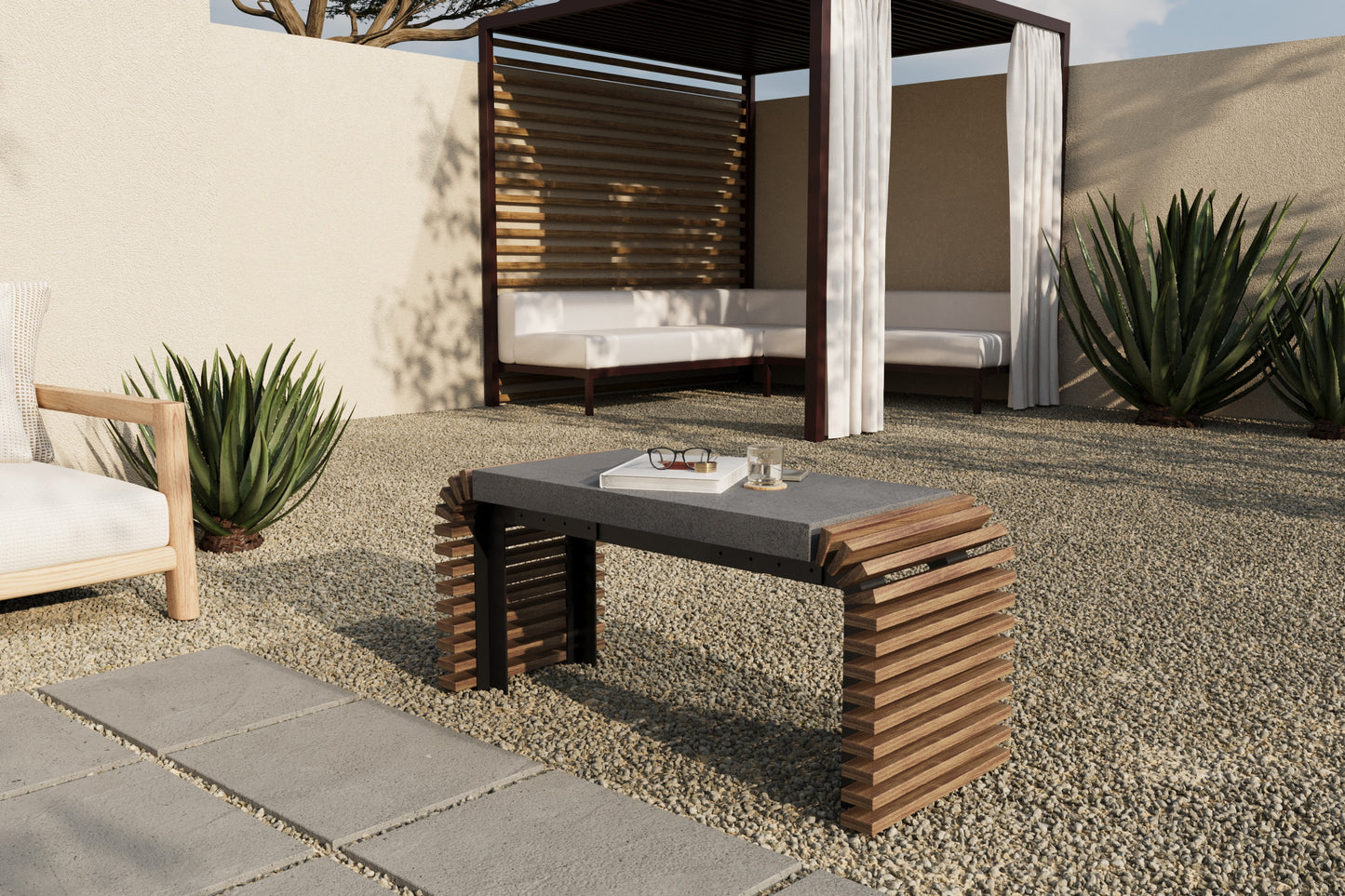 MAX Outdoor Modular Coffee Table/Bench // TEIL Collection