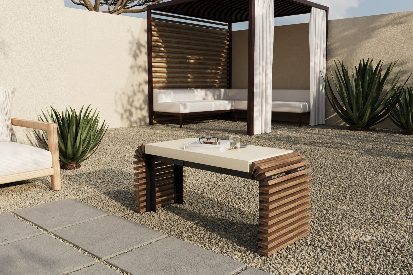 MAX Outdoor Modular Coffee Table/Bench // TEIL Collection