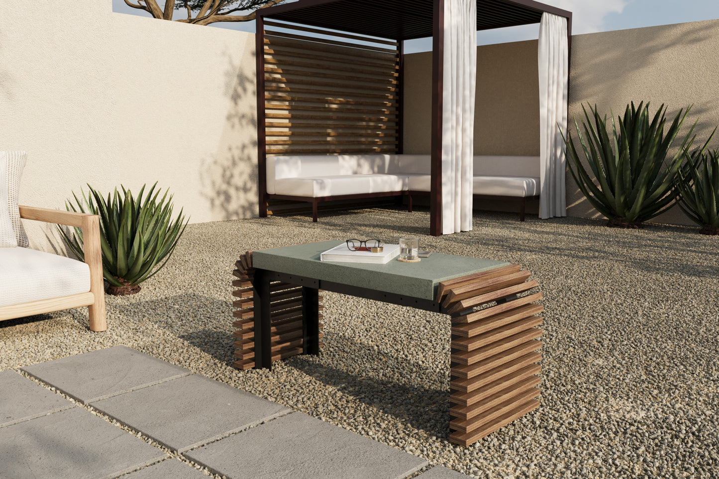 MAX Outdoor Modular Coffee Table/Bench // TEIL Collection