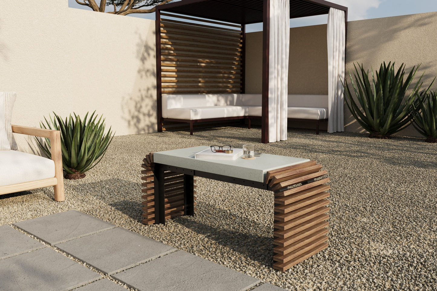 MAX Outdoor Modular Coffee Table/Bench // TEIL Collection