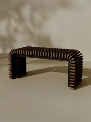 NIA Outdoor Modular Petite Wood Bench // TEIL Collection
