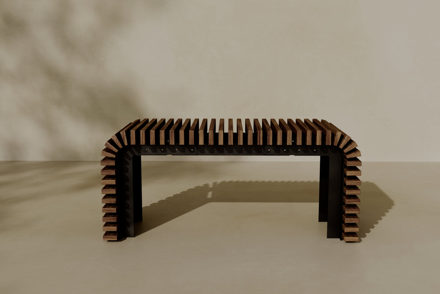NIA Outdoor Modular Petite Wood Bench // TEIL Collection