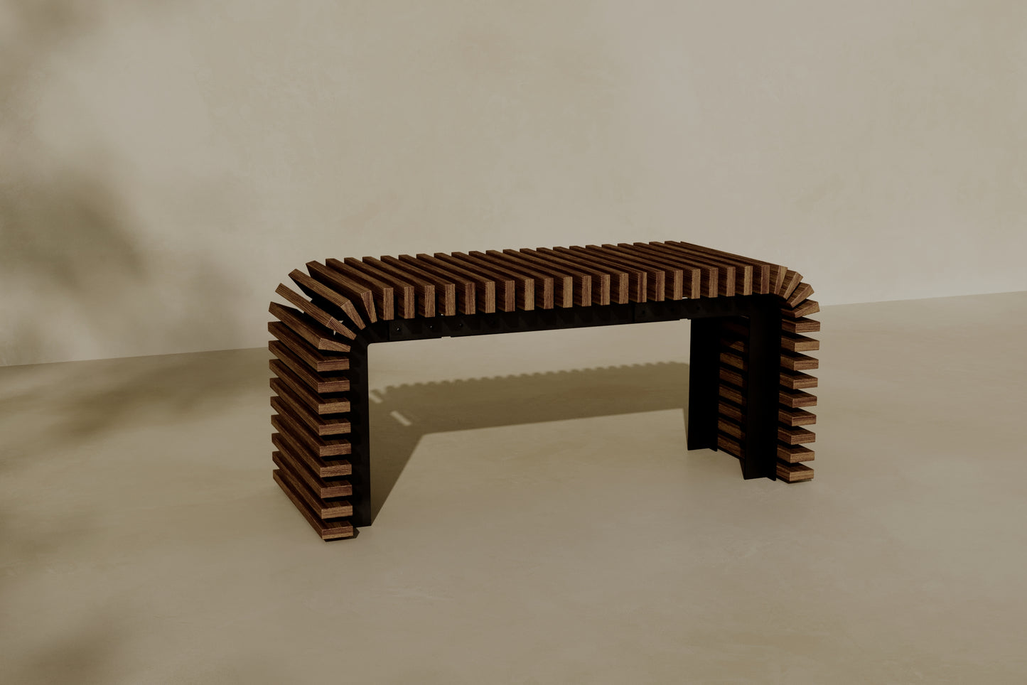 NIA Outdoor Modular Petite Wood Bench // TEIL Collection