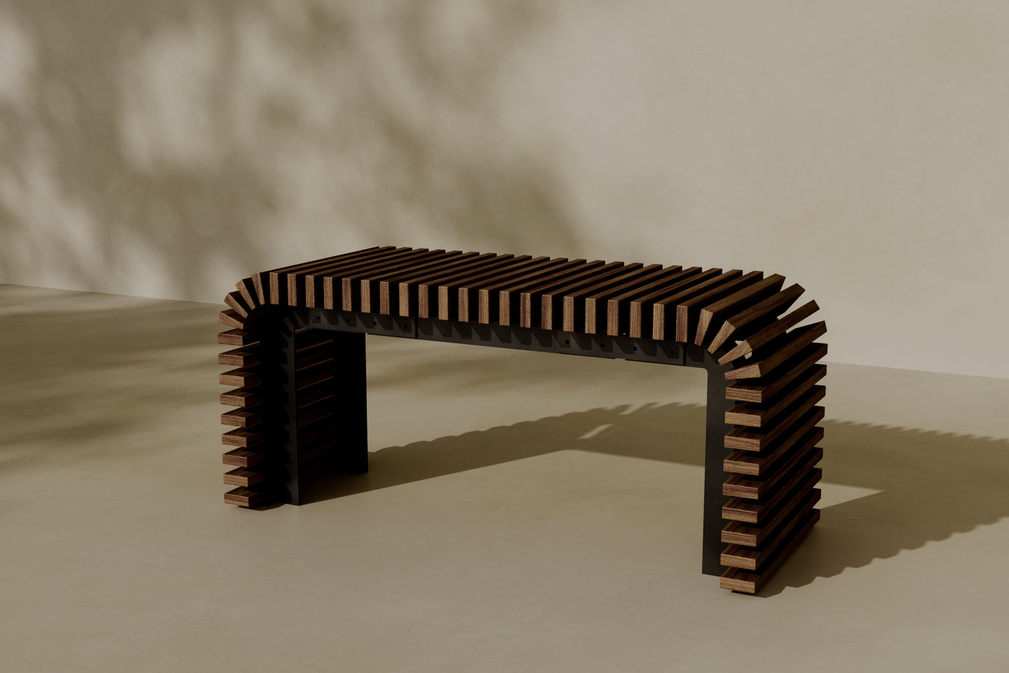 NIA Outdoor Modular Petite Wood Bench // TEIL Collection