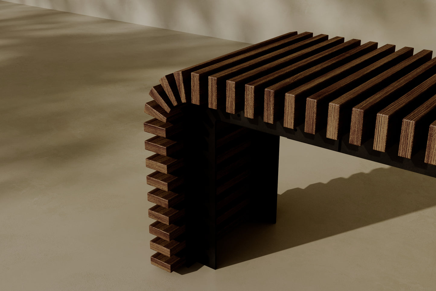 NIA Outdoor Modular Petite Wood Bench // TEIL Collection