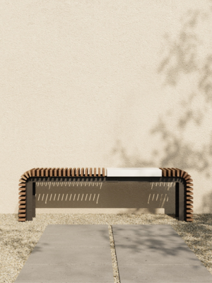 SOL Outdoor Modular Wood + Concrete Bench // TEIL Collection