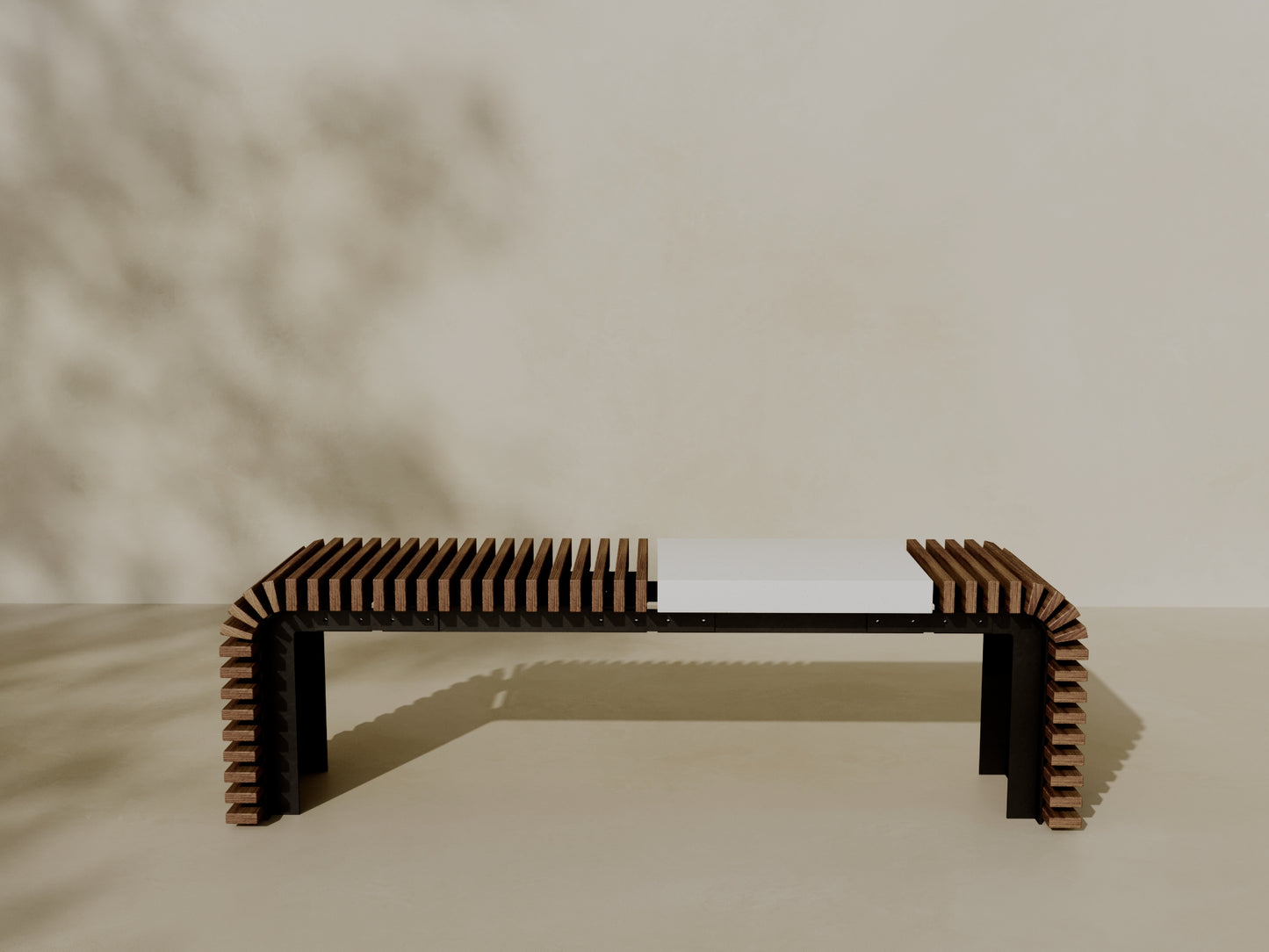 SOL Outdoor Modular Wood + Concrete Bench // TEIL Collection