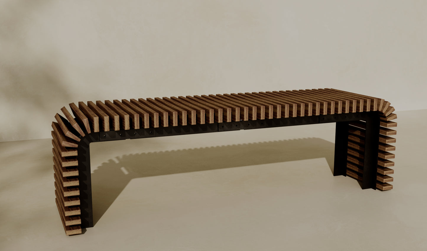 THEO Outdoor Modular Wood Bench // TEIL Collection