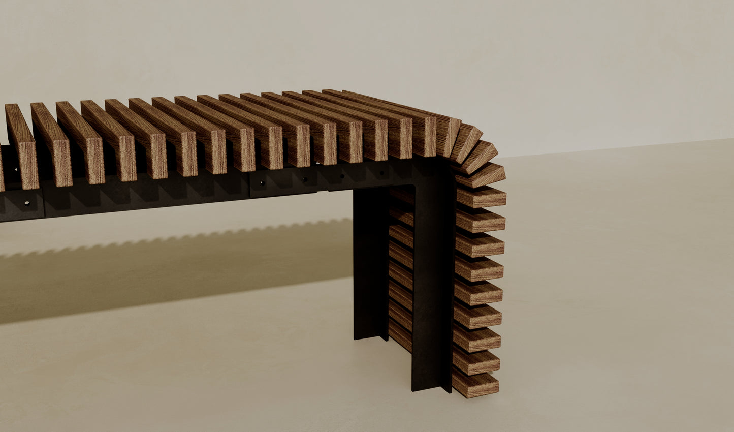 THEO Outdoor Modular Wood Bench // TEIL Collection