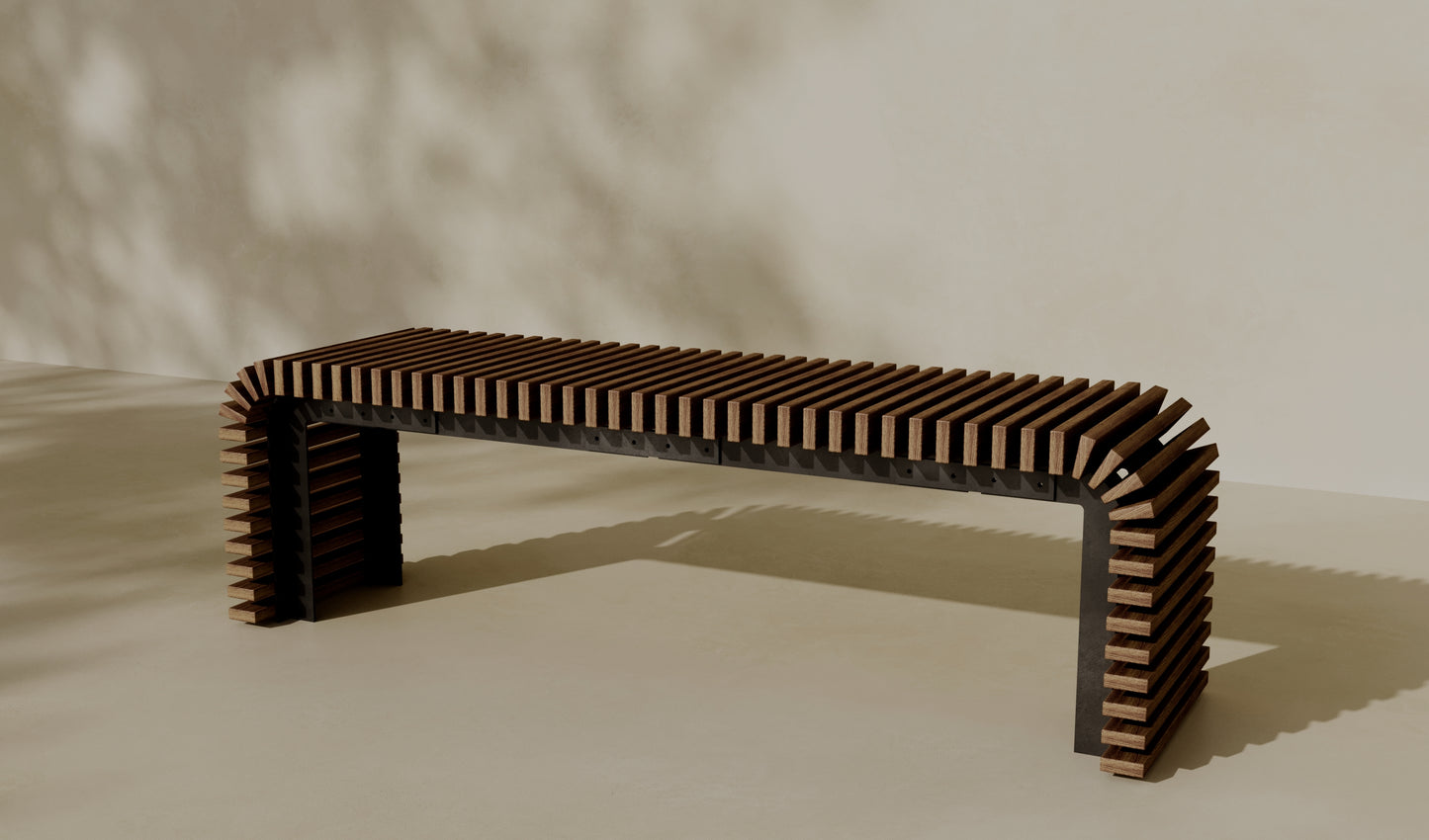 THEO Outdoor Modular Wood Bench // TEIL Collection