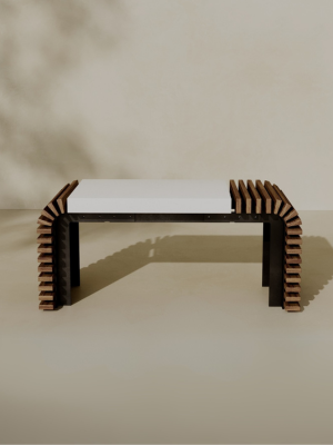 VERA Outdoor Modular Asymmetric Coffee Table/Bench // TEIL Collection