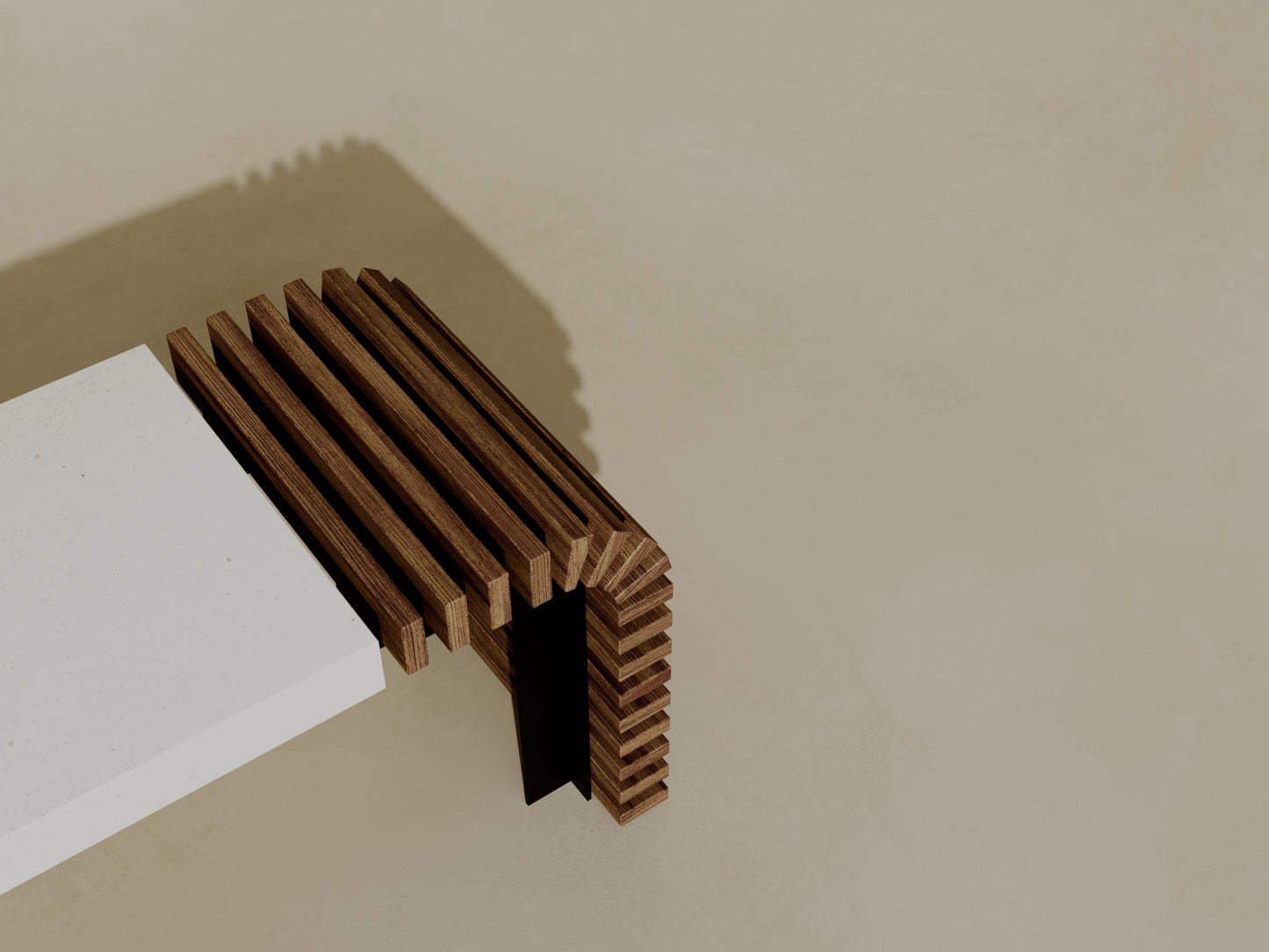 VERA Outdoor Modular Asymmetric Coffee Table/Bench // TEIL Collection