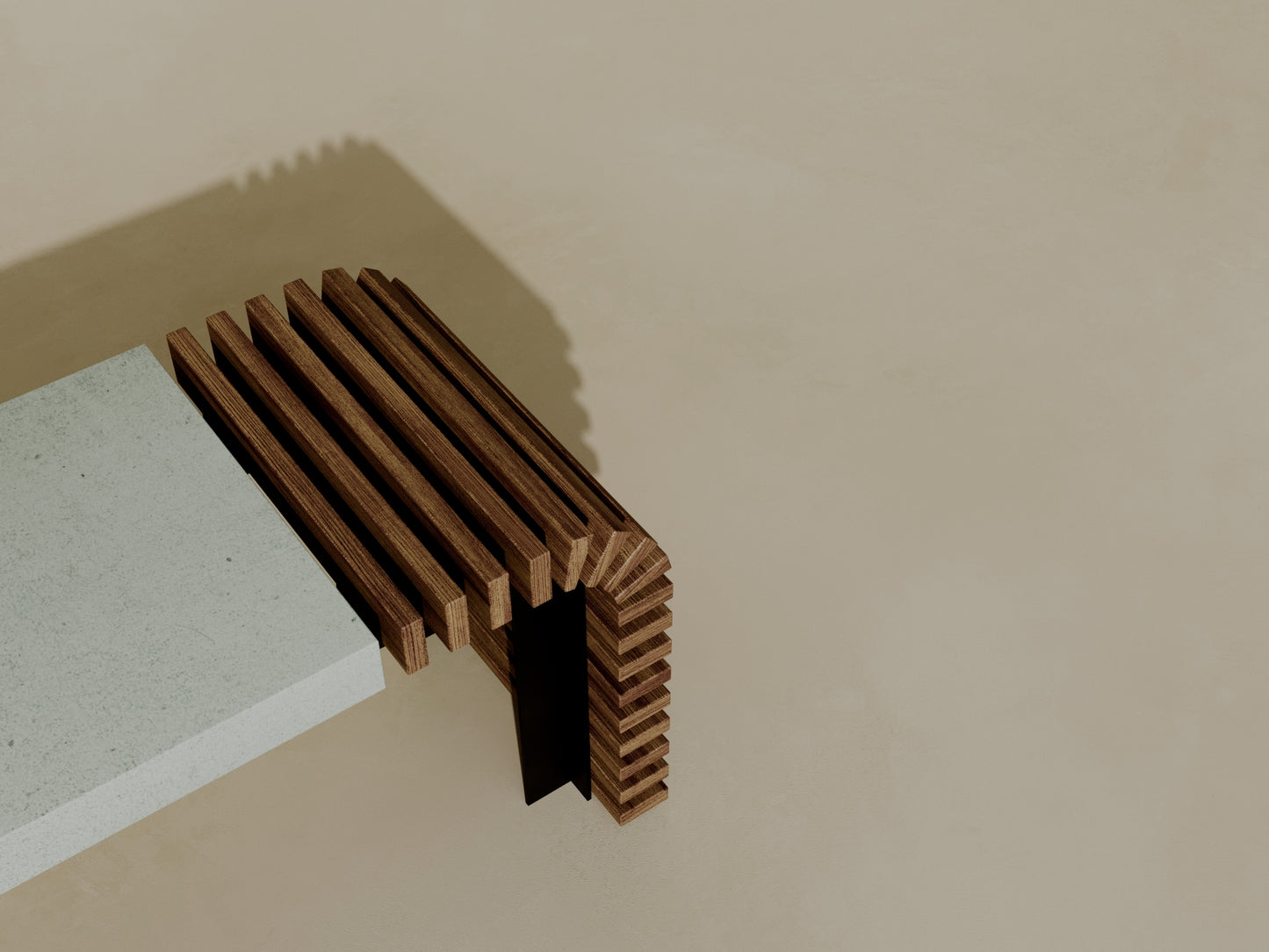 VERA Outdoor Modular Asymmetric Coffee Table/Bench // TEIL Collection