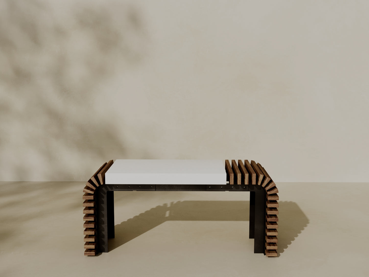 VERA Outdoor Modular Asymmetric Coffee Table/Bench // TEIL Collection