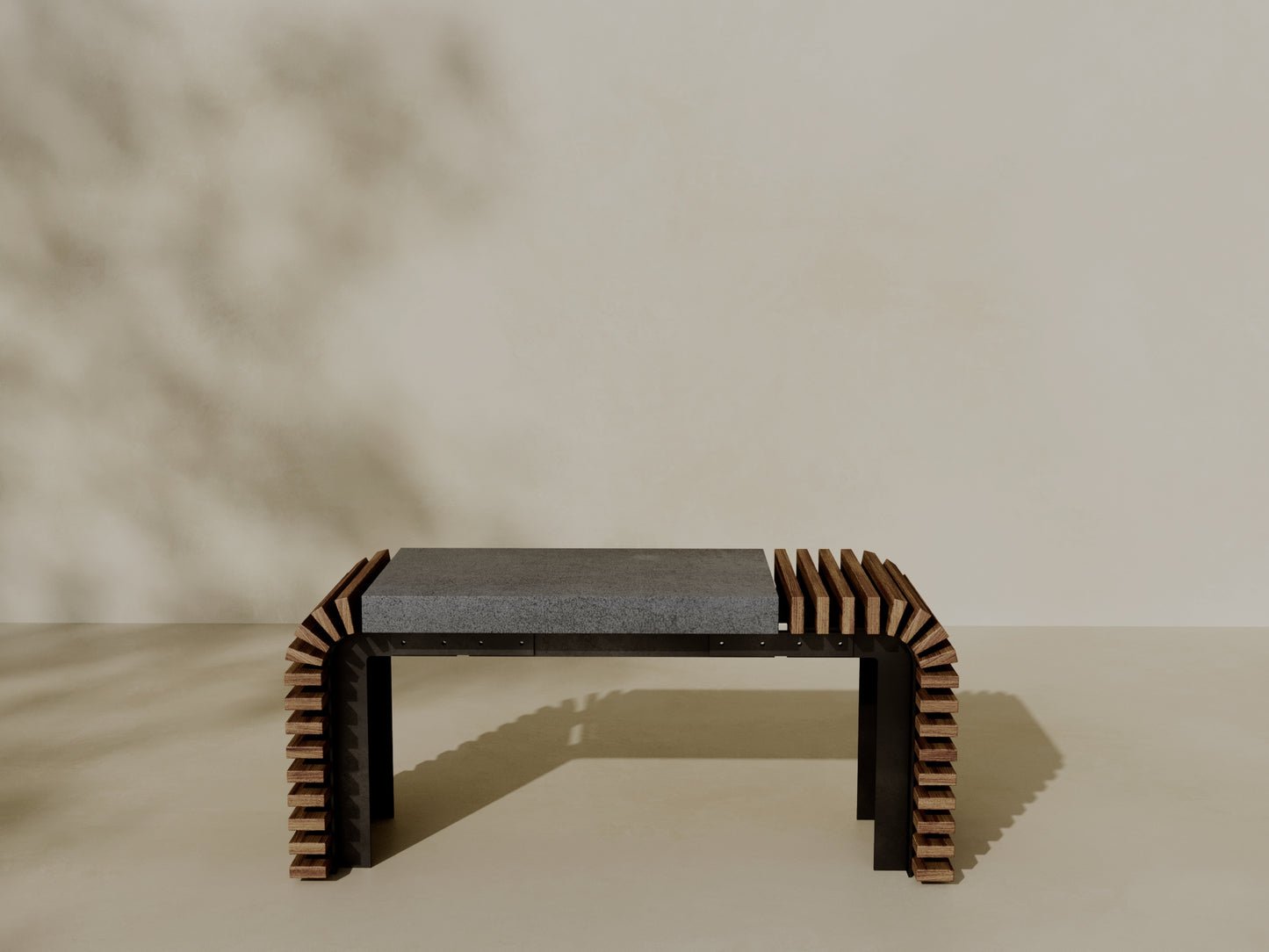 VERA Outdoor Modular Asymmetric Coffee Table/Bench // TEIL Collection