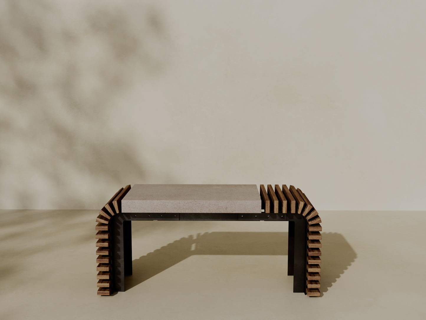 VERA Outdoor Modular Asymmetric Coffee Table/Bench // TEIL Collection