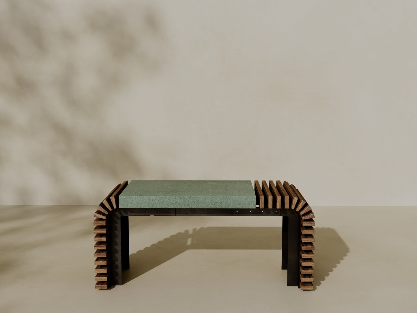 VERA Outdoor Modular Asymmetric Coffee Table/Bench // TEIL Collection