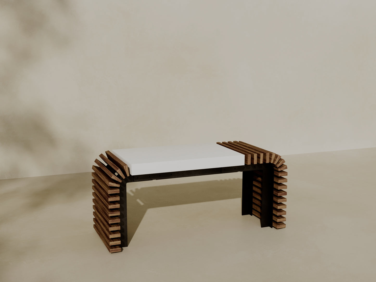 VERA Outdoor Modular Asymmetric Coffee Table/Bench // TEIL Collection