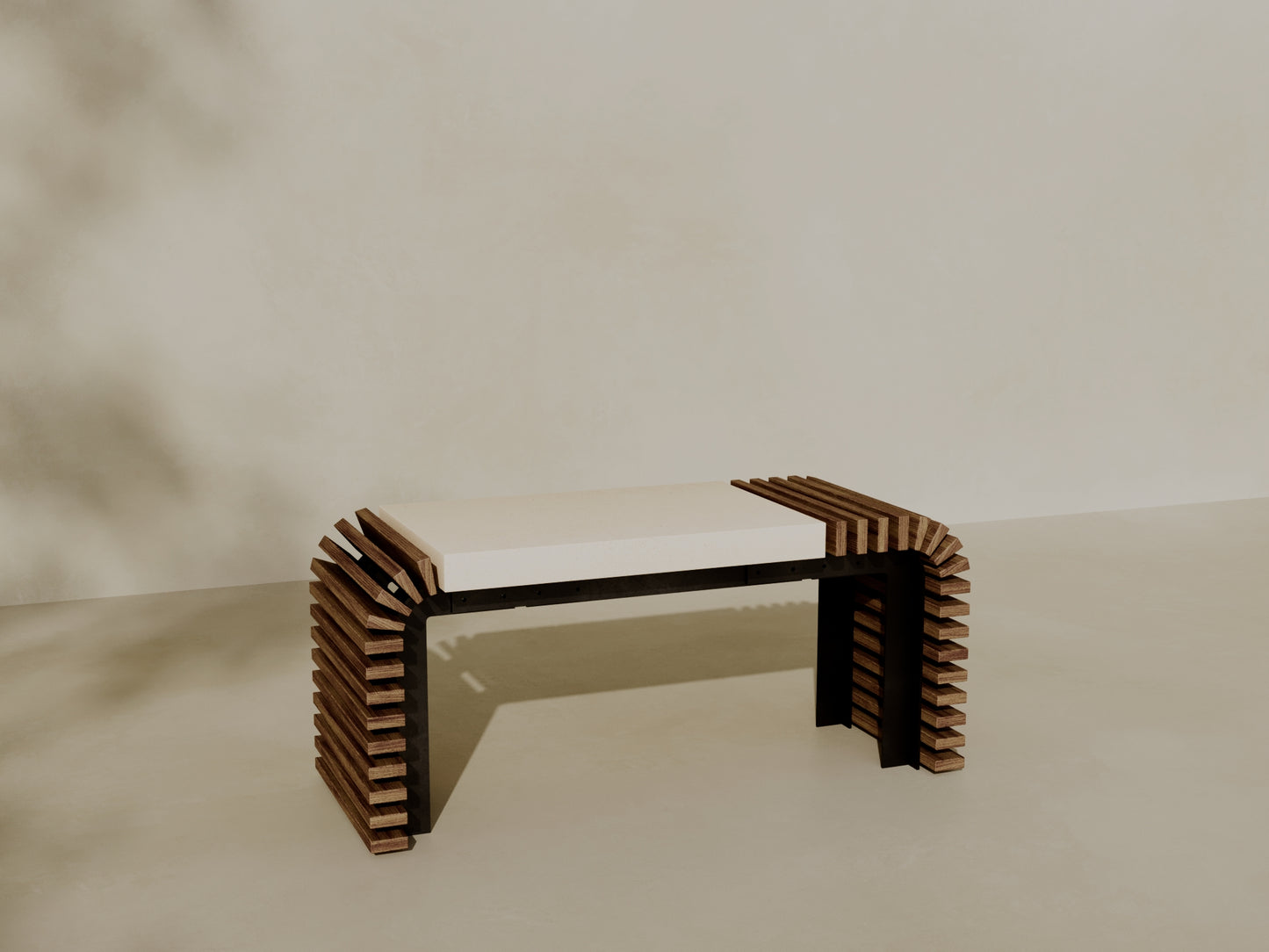 VERA Outdoor Modular Asymmetric Coffee Table/Bench // TEIL Collection