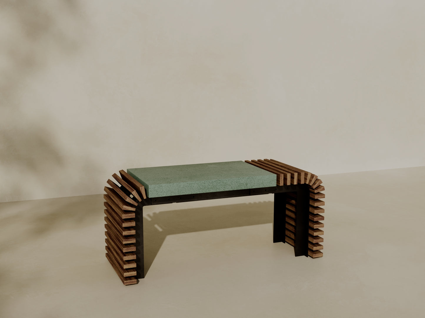 VERA Outdoor Modular Asymmetric Coffee Table/Bench // TEIL Collection