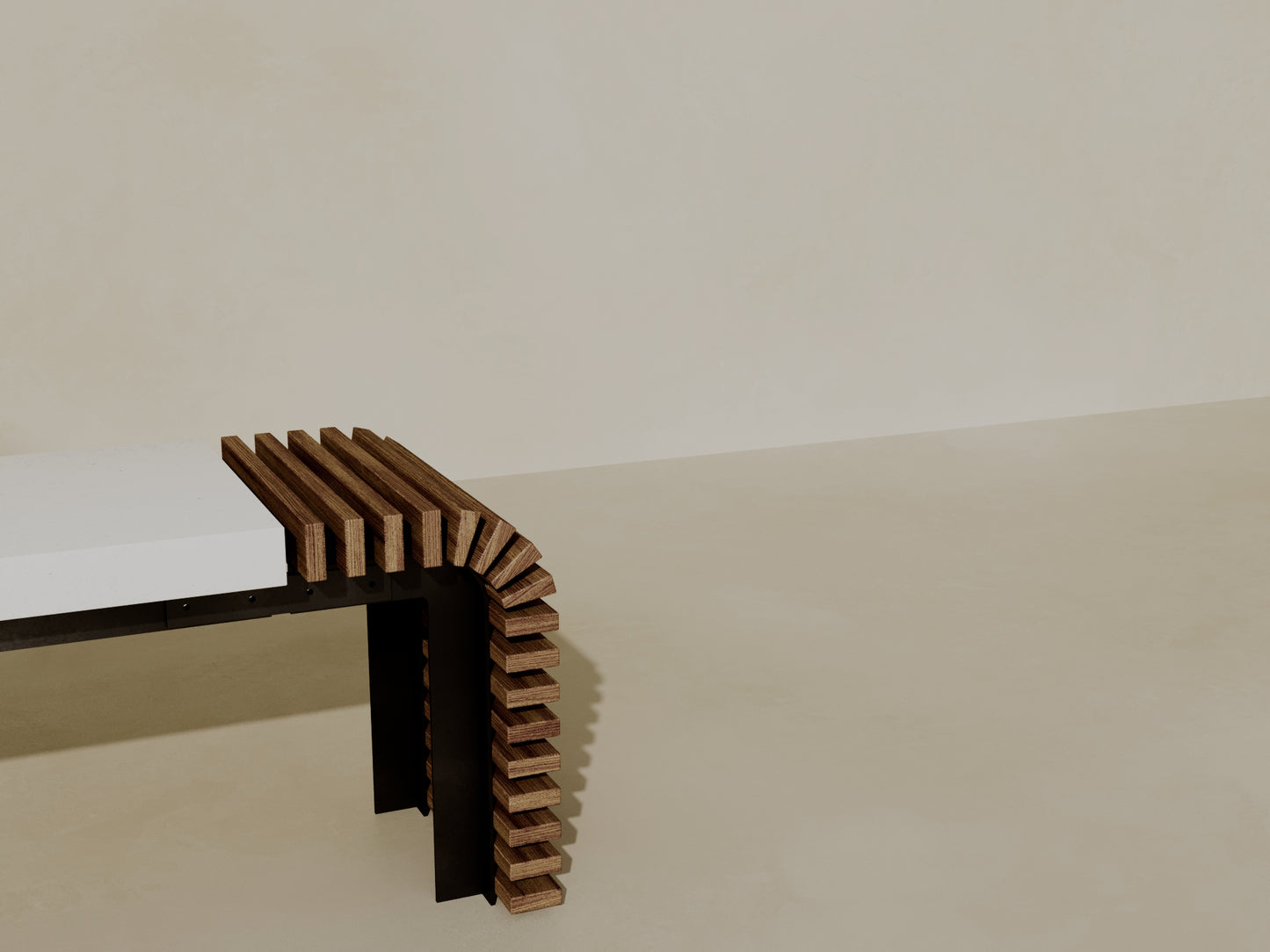 VERA Outdoor Modular Asymmetric Coffee Table/Bench // TEIL Collection
