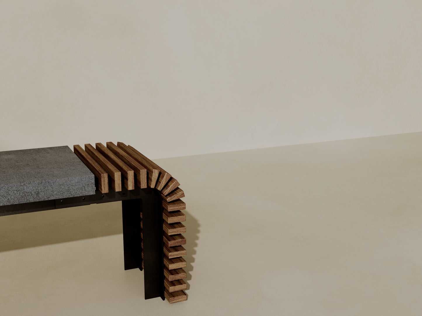 VERA Outdoor Modular Asymmetric Coffee Table/Bench // TEIL Collection